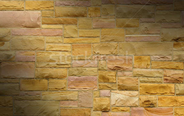 ストックフォト: ピンク · 金 · メーソンリー · 壁 · サイズ · 長方形の