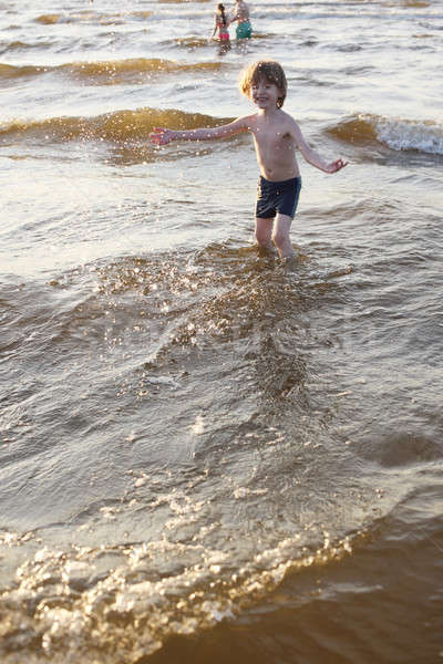 Mare acqua sorridere ragazzo Foto d'archivio © Bananna