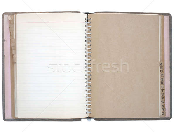 Vintage papel cuaderno aislado blanco Foto stock © Bananna