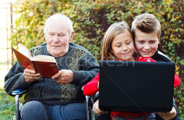 Stock foto: Zwei · Möglichkeiten · Lifestyle · Gegensatz · alten · Computer