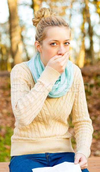 Coughing Stock photo © barabasa