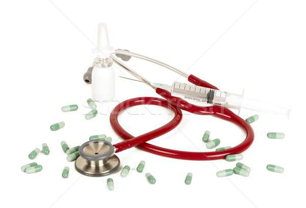 Különböző gyógyszer adminisztráció egészség vegyi törődés Stock fotó © barabasa