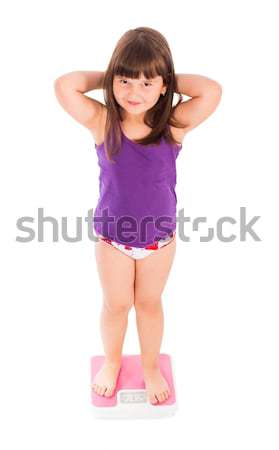 Child Worried About Her Weight Stock photo © barabasa