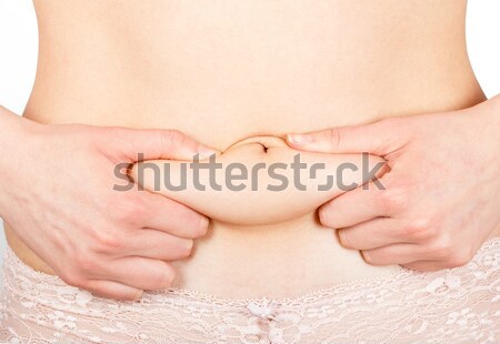 Détacher abdomen poids une mauvaise alimentation alimentaire jeunes Photo stock © barabasa