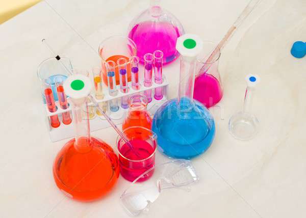 Amusing chemical analysis Stock photo © barabasa