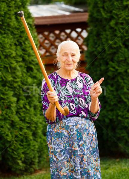 Threatening Grandma Stock photo © barabasa