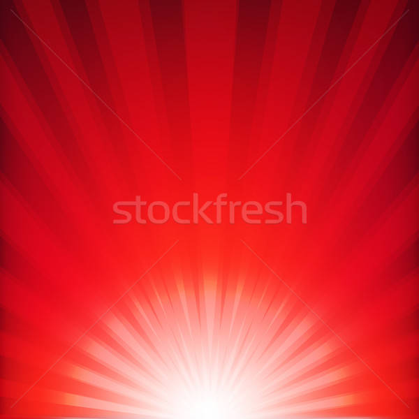 Zdjęcia stock: Czerwony · wybuch · plakat · gradient