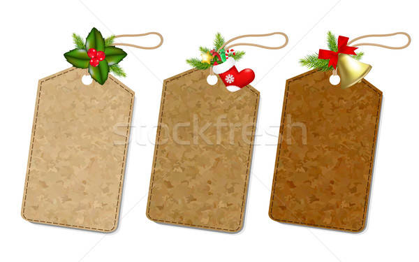 Christmas Vintage Labels Stock photo © barbaliss