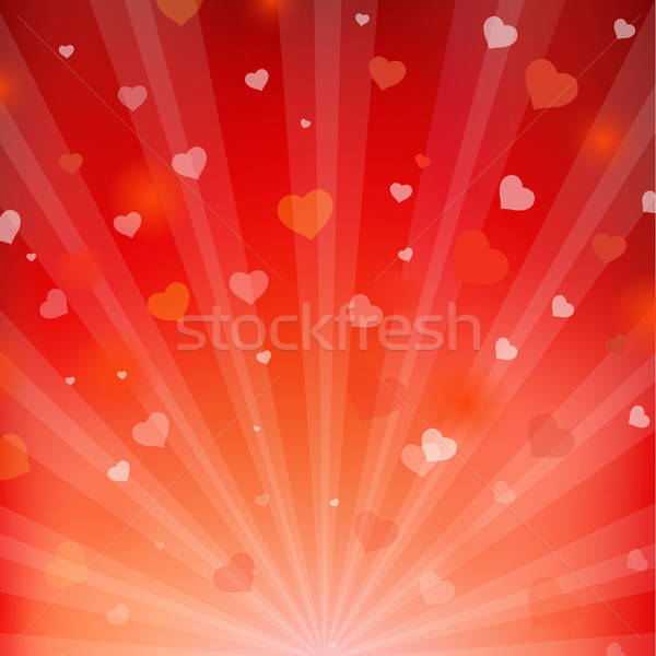 Backgrounds With Beams And Hearts Stock photo © barbaliss
