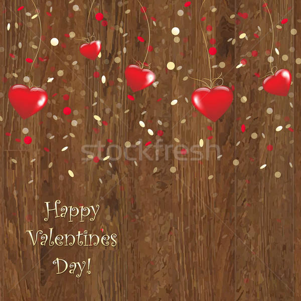 Valentines Wooden Panel Stock photo © barbaliss