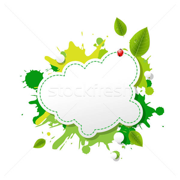 Verde eco bocadillo gradiente papel Foto stock © barbaliss