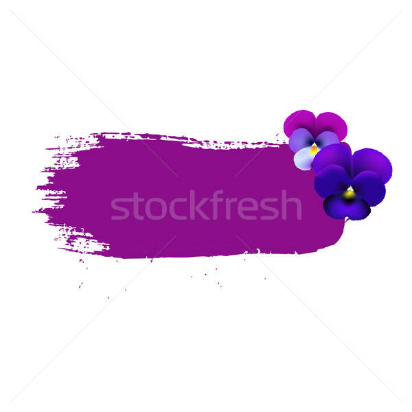 Blob With Lilac Pansies Stock photo © barbaliss