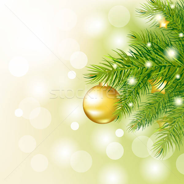 Foto stock: Año · nuevo · tarjeta · árbol · naturaleza · fondo · invierno