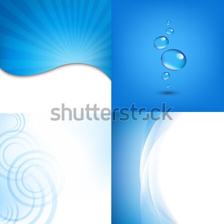 Water Wall With Blue Sunburst Stock photo © barbaliss