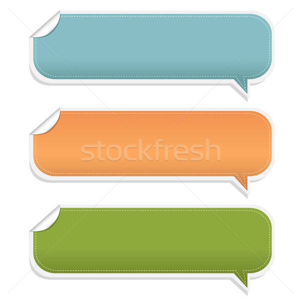 Set Speech Bubble Frames Stock photo © barbaliss