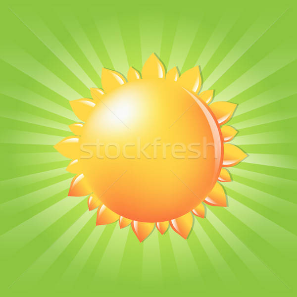 Sun With Sunburst And Rays Stock photo © barbaliss