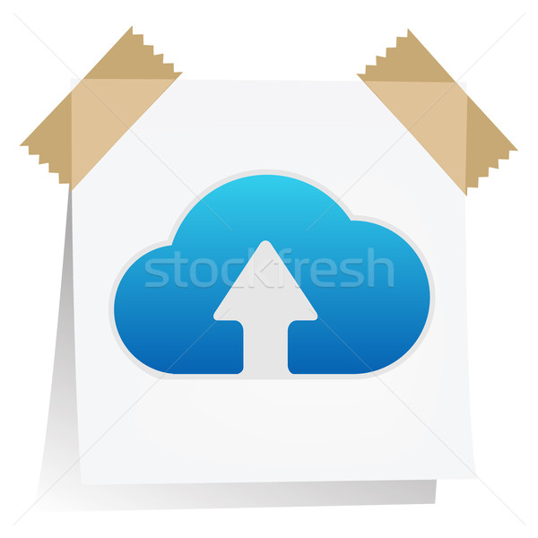 Emlékeztető felhő alapú technológia ikon üzlet terv laptop Stock fotó © barbaliss