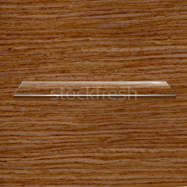 Glass Shelf On Wooden Background Stock photo © barbaliss