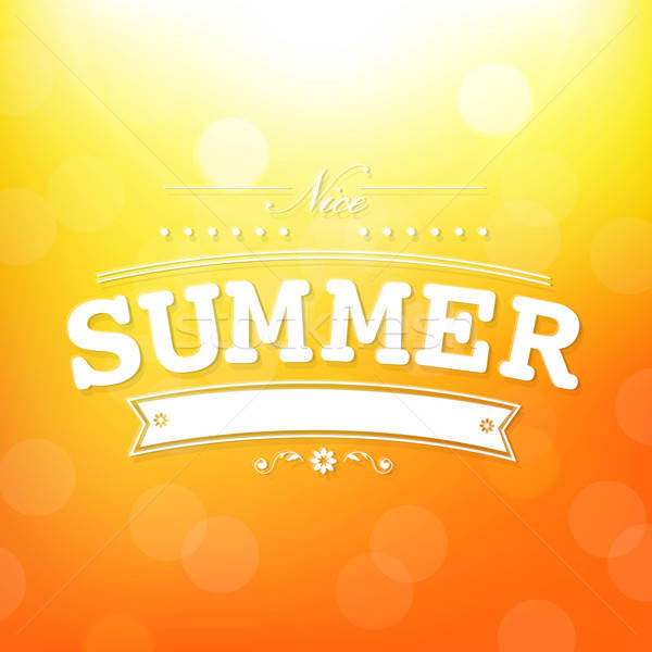 Summer Poster With Bokeh Stock photo © barbaliss