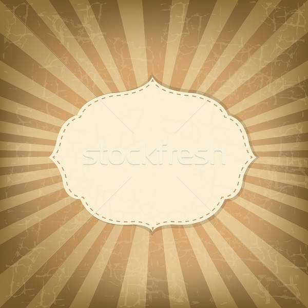 Vintage Template With Sunbeams Stock photo © barbaliss