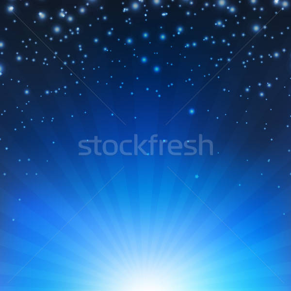 Blue Sunburst Poster Stock photo © barbaliss