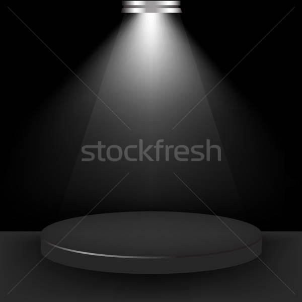 Reflektor bemutató szoba kék éjszaka kő Stock fotó © barbaliss