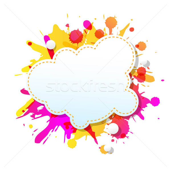 Stock photo: Color Grunge Poster With Abstract Speech Bubbles
