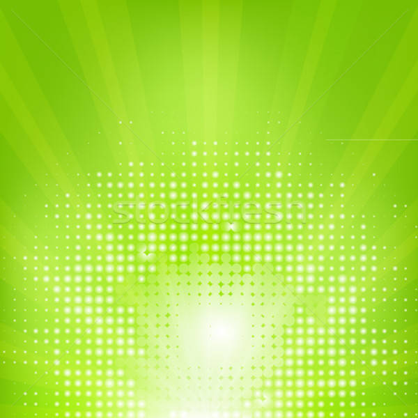 Eco Green Background With Sunburst Stock photo © barbaliss