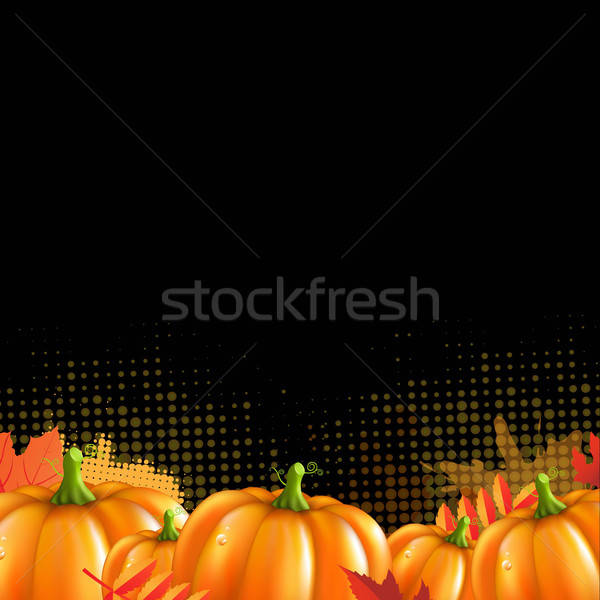 Naranja otono calabazas marco gradiente Foto stock © barbaliss