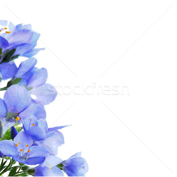Blue Flowers Border Stock photo © barbaliss
