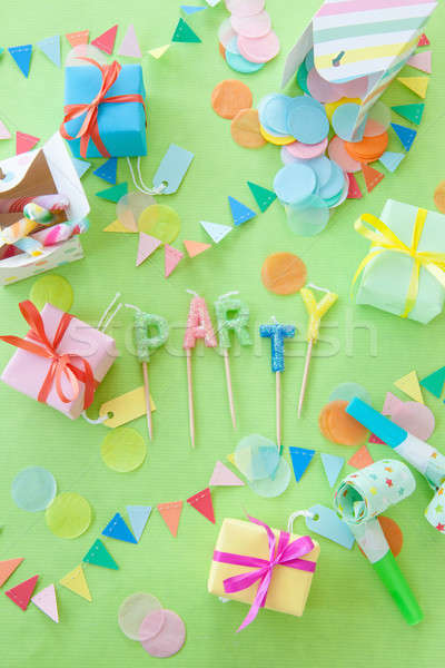 Colorido pequeño presenta cajas de regalo fiesta papel Foto stock © BarbaraNeveu