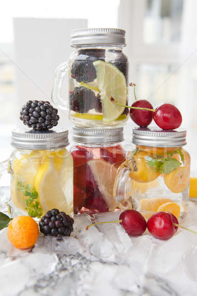 Infused water with fresh fruits Stock photo © BarbaraNeveu