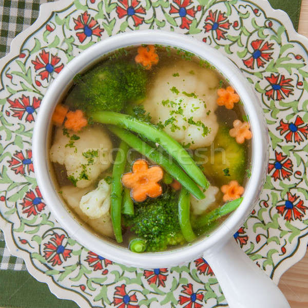 Rustic vegetable soup Stock photo © BarbaraNeveu