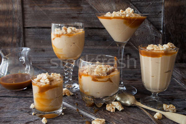 Delicious caramel mousse Stock photo © BarbaraNeveu