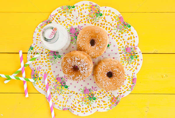 Milk and donuts Stock photo © BarbaraNeveu