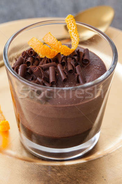 шоколадом десерта оранжевый стекла Sweet Сток-фото © BarbaraNeveu