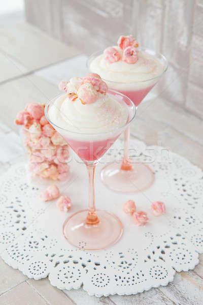Popcorn Himbeere weiß rosa Party Cocktail Stock foto © BarbaraNeveu