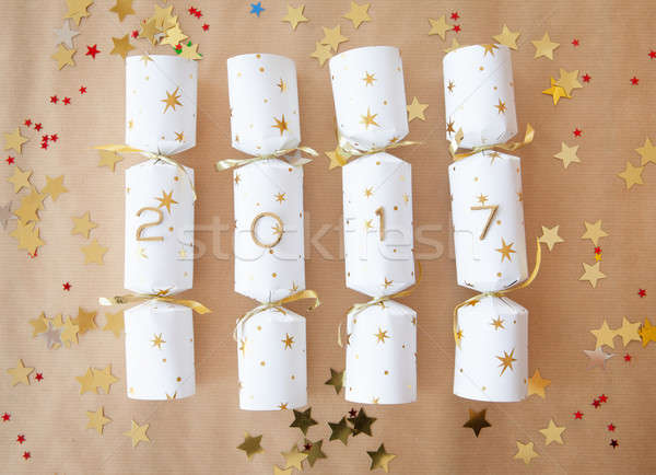 Party cracker with 2017 Stock photo © BarbaraNeveu