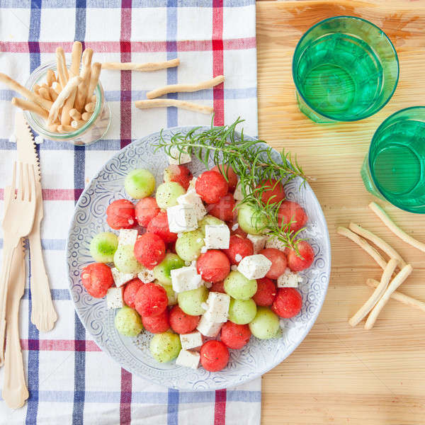 Salad with Feta and Melon Stock photo © BarbaraNeveu
