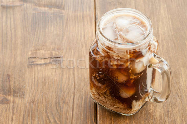 Iced coffee in vintage jar Stock photo © BarbaraNeveu