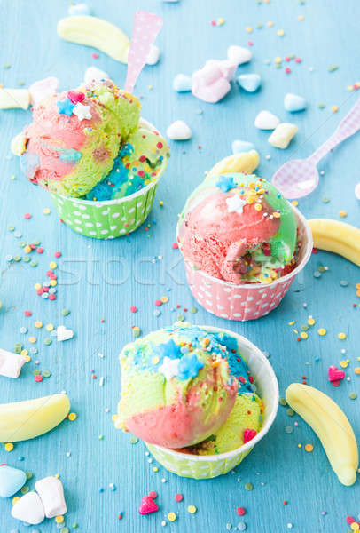 Colorful unicorn ice cream Stock photo © BarbaraNeveu
