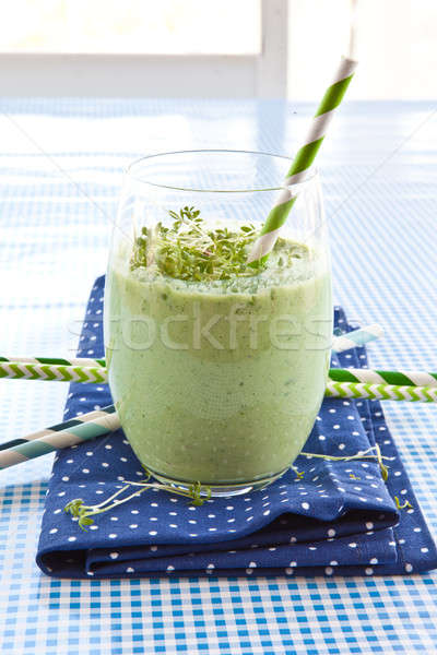 Green smoothie with herbs Stock photo © BarbaraNeveu