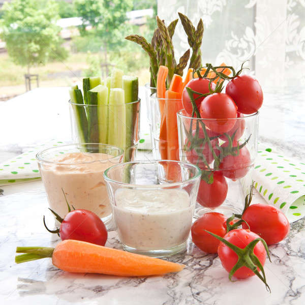Verduras frescas variedad alimentos gafas hortalizas mármol Foto stock © BarbaraNeveu