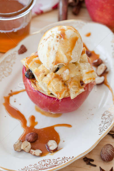 Baked apple with puff pastry Stock photo © BarbaraNeveu