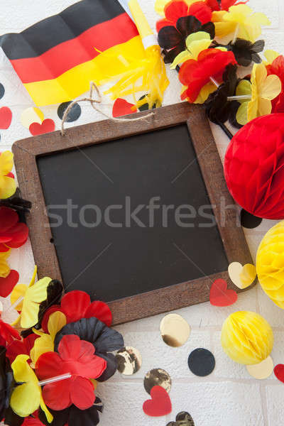 Rustic background with fan decorations Stock photo © BarbaraNeveu