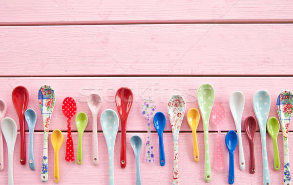 Multicolored tea spoons Stock photo © BarbaraNeveu