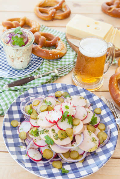 Bavarian sausage salad Stock photo © BarbaraNeveu