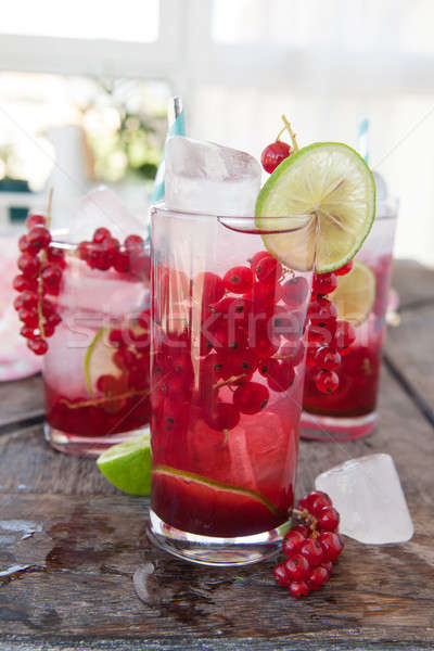 Cocktail with red currants Stock photo © BarbaraNeveu