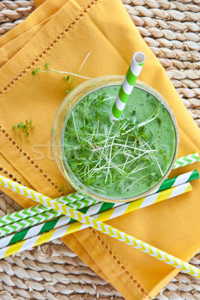 Smoothie verde ervas fresco verde vegetal Foto stock © BarbaraNeveu
