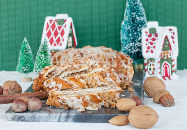 Eigengemaakt moer cake christmas decoraties voedsel Stockfoto © BarbaraNeveu